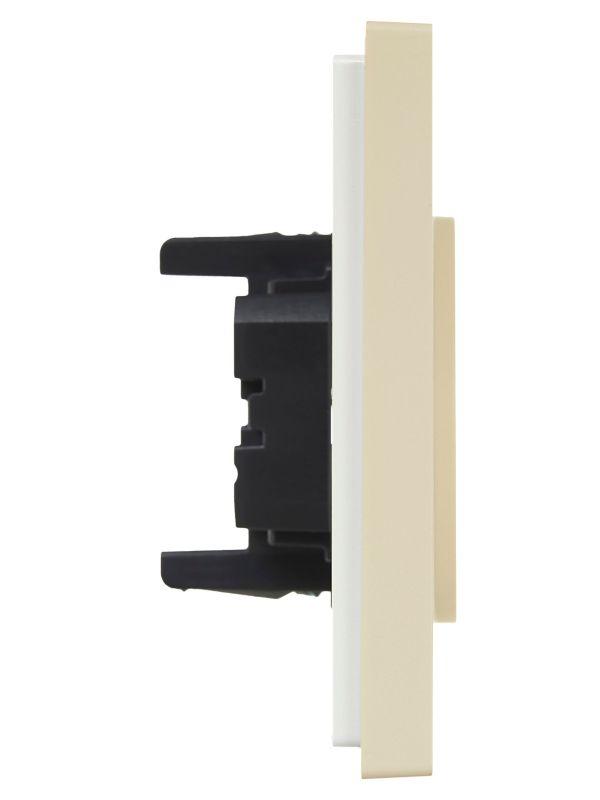  Розетка 2-м СП FORTE&PIANO FP425 10А без заземл. защ. шторки безвинт. крепл. ваниль IEK FP-R23-10-1-K10 фото в каталоге от BTSprom.by