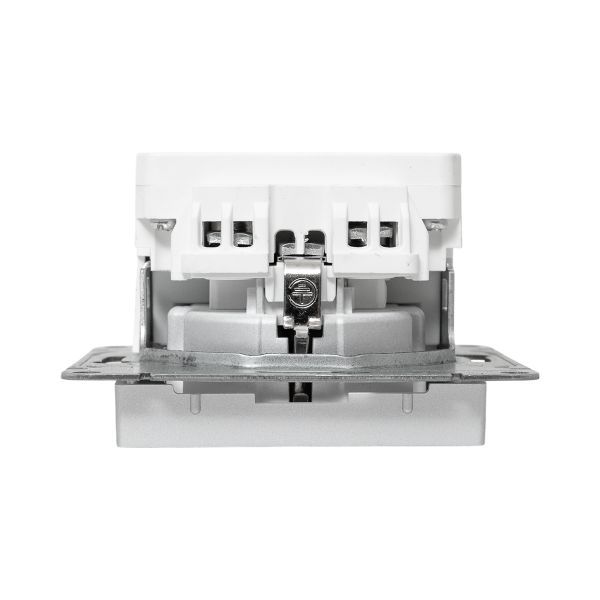  Розетка СП Эпика 16А с 2 USB-C с заземл. защ. шторки механизм алюм. EKF UP1-SOA-111-2USBC фото в каталоге от BTSprom.by