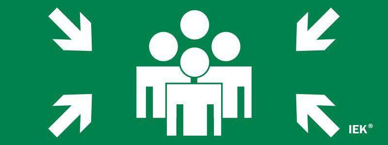 этикетка самоклеящаяся 240х90мм "место сбора" iek lpc10-1-24-09-msts от BTSprom.by