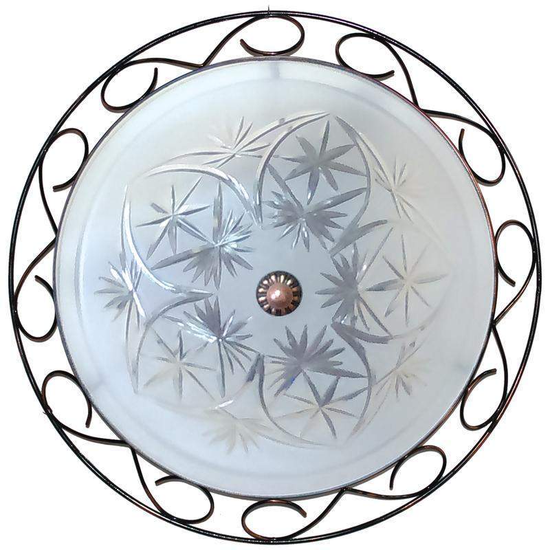 светильник "искра" 400 нпб 01-3х60-160 корпус "орнамент" медь иу прозр./матов. элетех 1005151678 от BTSprom.by