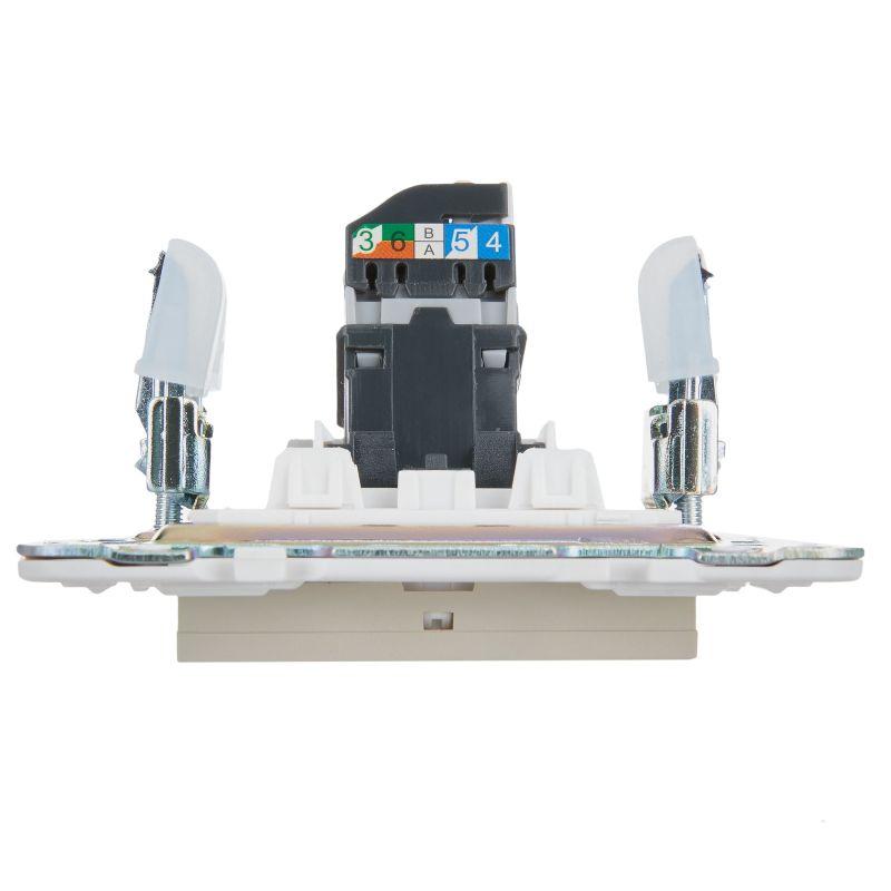  Розетка компьютерная RJ45 кат.5E SKANDY SK-K01B беж. IEK SK-K10-1-K10 фото в каталоге от BTSprom.by