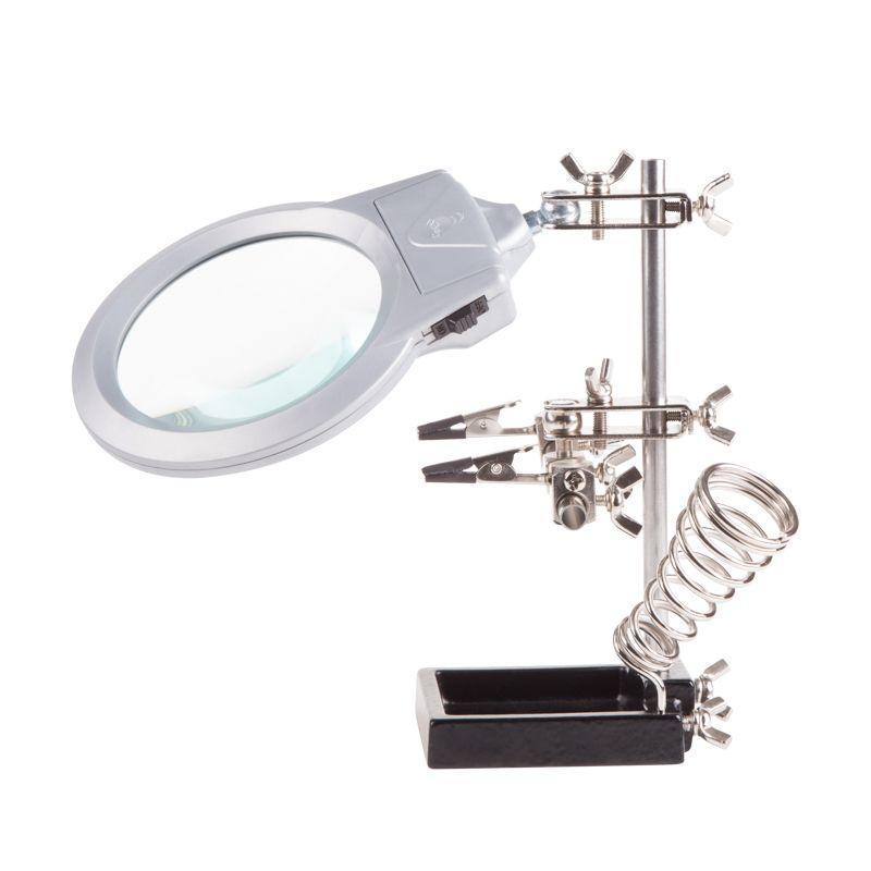  Подставка под паяльник "Третья рука" с подсветкой Rexant 12-0253 фото в каталоге от BTSprom.by