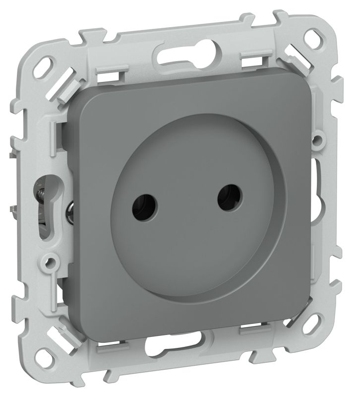 розетка сп flite рс01-1-флма 10а без заземл. без защ. шторок безвинтовое крепление механизм мокрый асфальт iek fi-r10-10-1-k80 от BTSprom.by