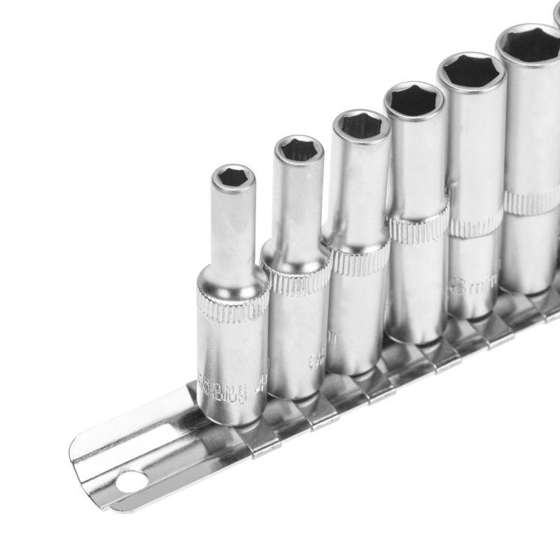  Набор удлиненных торцевых головок 1/4 шестигранные CrV 10шт 4-13мм Rexant 12-8318 фото в каталоге от BTSprom.by