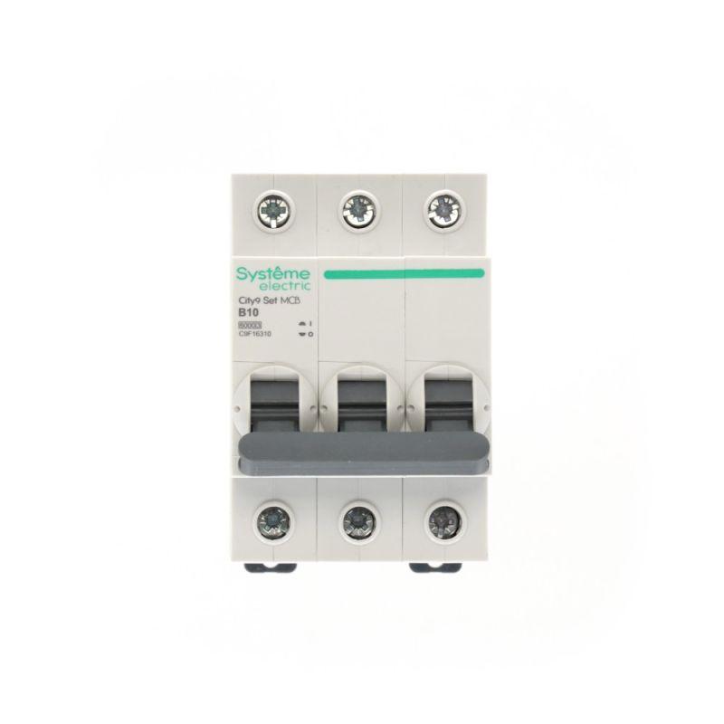  Выключатель автоматический 3п City9 Set (АВ) B 10А 6кА 400В SE C9F16310 фото в каталоге от BTSprom.by