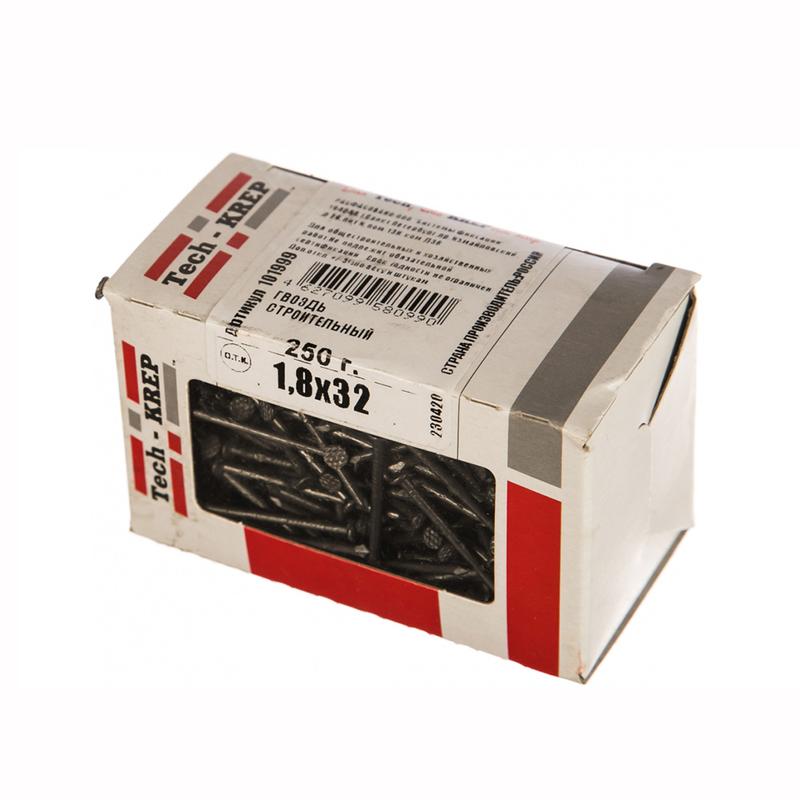 гвоздь строительный 1.8х32 (уп.0.25кг) tech-krep/zitar 101999 от BTSprom.by