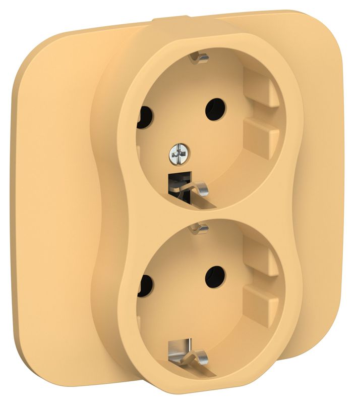 розетка 2-м сп flite рс12-0-а-флз 16а с заземл. без защ. шторок в сборе механизм золотарник iek fi-r21a-16-k90 от BTSprom.by