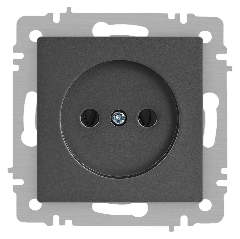 розетка 1-м сп accent 6-201-07 16а ip20 250в 2p графит intro б0063669 от BTSprom.by