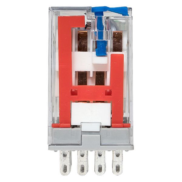  Реле промежуточное с кнопкой и мех. индикацией RPAt 22/4 5А 220В DC AVERES EKF rpat-22-4-220DC фото в каталоге от BTSprom.by