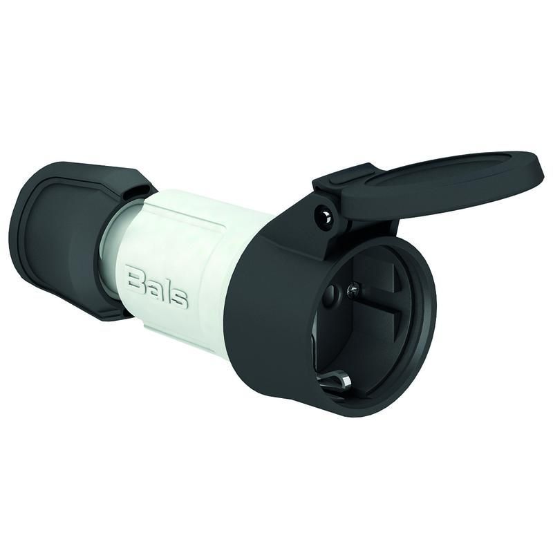 розетка кабельная schuko 16а 3п 2p+e 250в ip54 multi-grip сер. bals 7487 от BTSprom.by