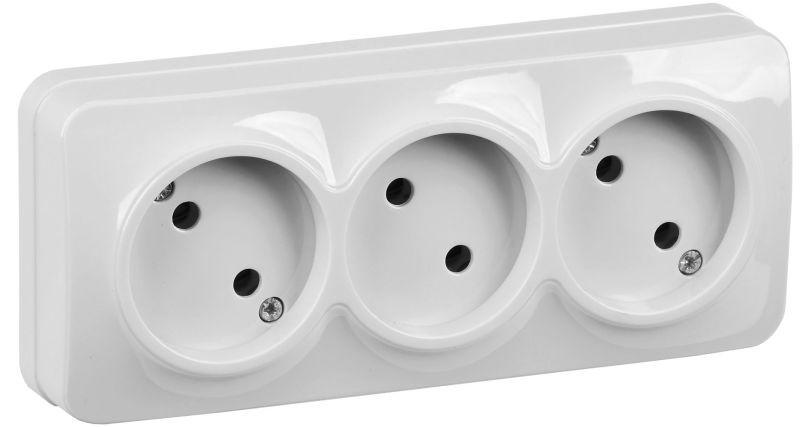 розетка 3-м оп glory рс23-2-хб 10а без заземл. бел. iek erh30-k01-10 от BTSprom.by