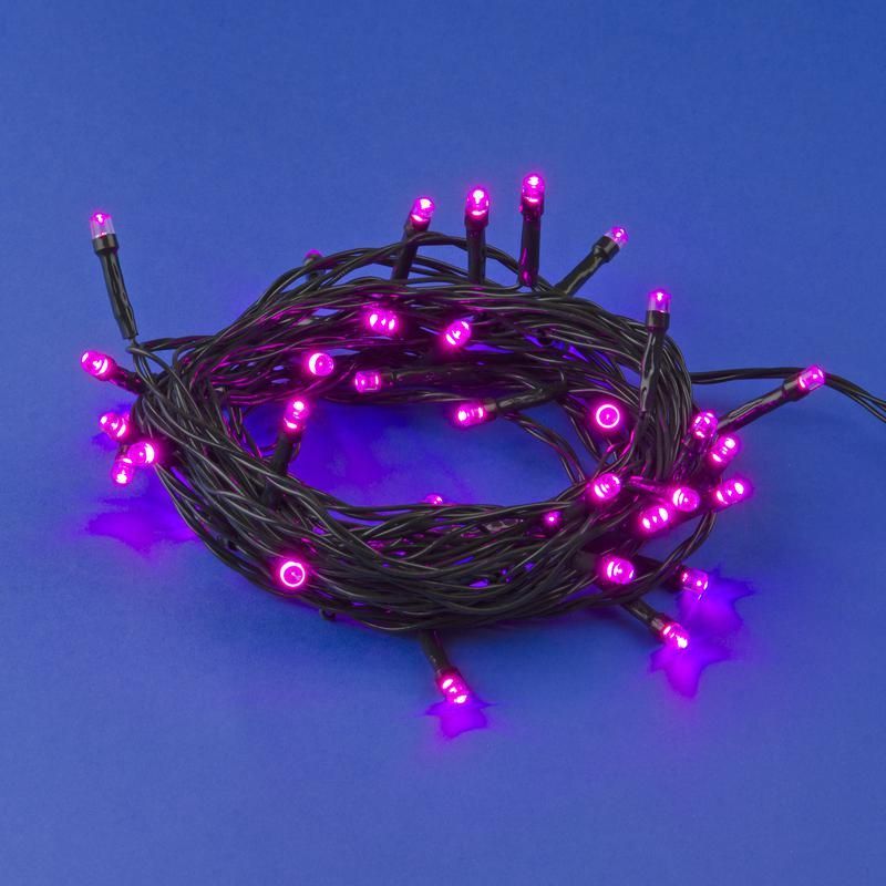 гирлянда led uld-s0500-050/dga pink ip20 5м 50 диодов роз. свет провод зел. uniel ul-00007306 от BTSprom.by