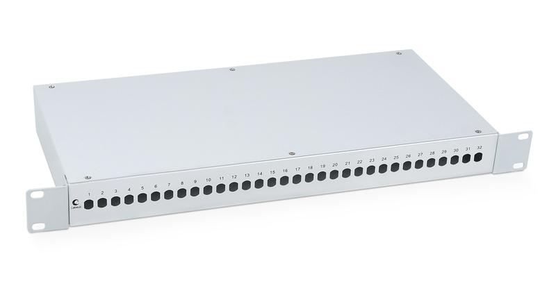 кросс бокс оптический fo-19-32st 19дюйм на 32 st(fc) со сплайс-кассетой и кдзс (без пигтейлов и проходных адаптеров) cabeus 7934c от BTSprom.by