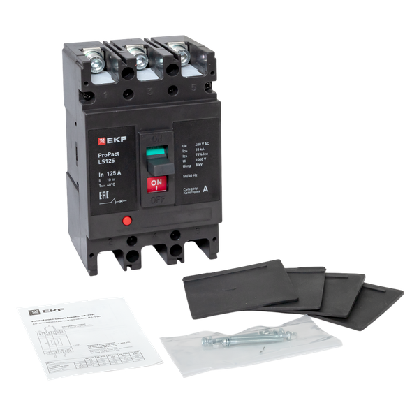  Выключатель автоматический 3п 125А 18кА LS125 ProPact EKF mccb-125-18-3-125-ls фото в каталоге от BTSprom.by