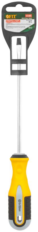  Отвертка "Старт" CrV сталь прорезинен. ручка 5х150мм SL FIT 55185 фото в каталоге от BTSprom.by