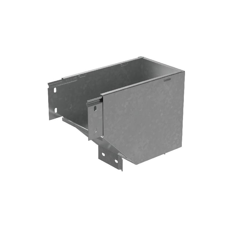 Угол для лотка вертикальный внешний левый с разворотом трассы на 90град. 150х100 "ПЛЮС" VLPDplus90-100-150-L INOX304 КМ PL6008 от BTSprom.by