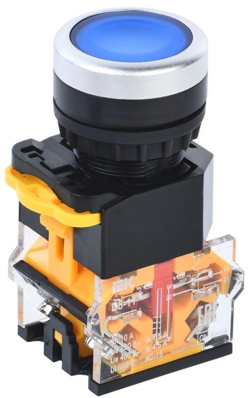 кнопка d8-11 d22мм 1но+1нз син. karat iek bbt30-11-3-22-k07 от BTSprom.by