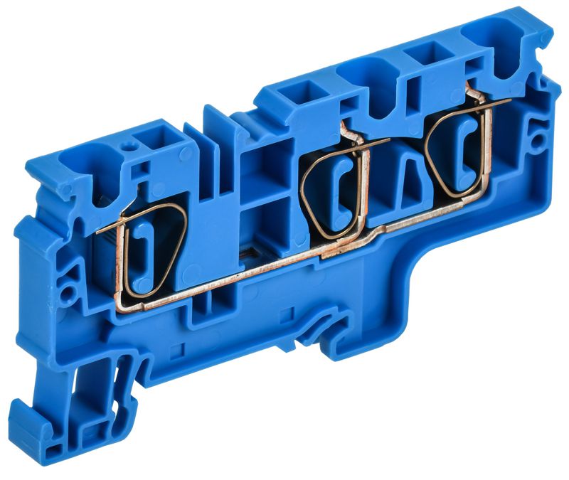 клемма пружинная cx6-3 bu 6кв.мм 3-конт. син. armafix iek af-ct40-00-3-k07-006 от BTSprom.by