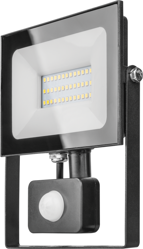 прожектор светодиодный 61 985 ofl-02-50-4k-bl-ip65-led-snra 50вт 4000к ip65 4000лм с датчиком движения черн. онлайт 61985 от BTSprom.by