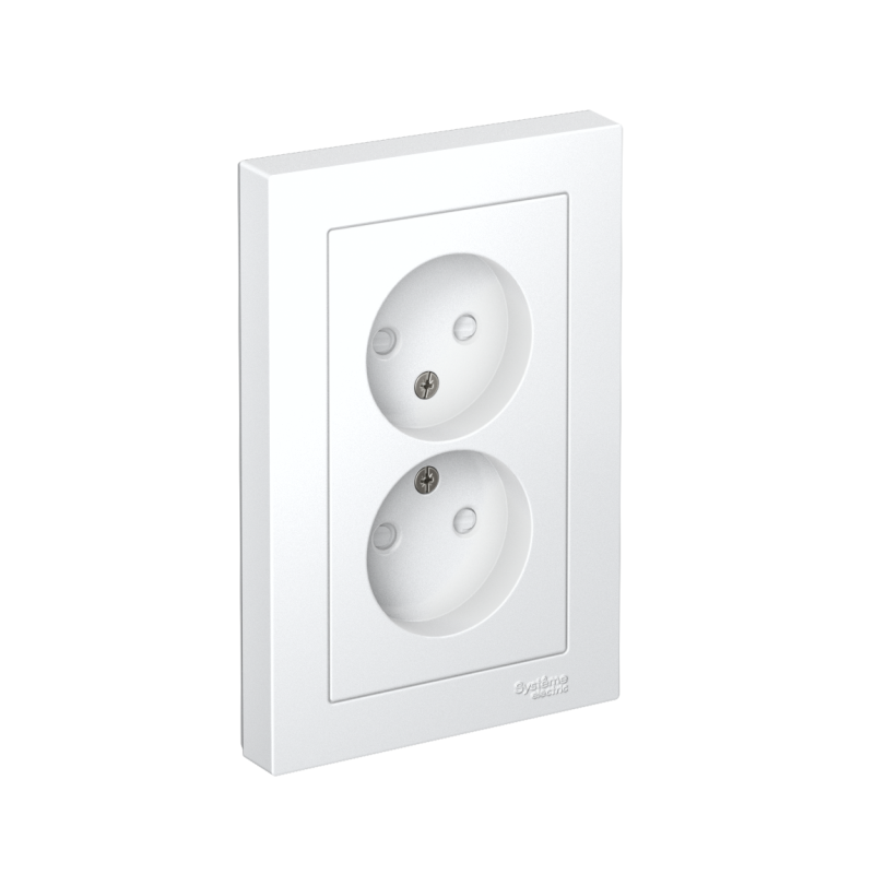 розетка двойная atlasdesign без заземл. со шторками16а в сборе лотос se atn001322 от BTSprom.by