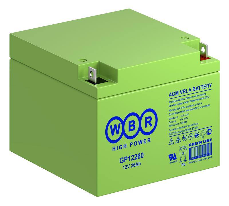  Аккумулятор 12В 26А.ч WBR GP12260 WBR фото в каталоге от BTSprom.by