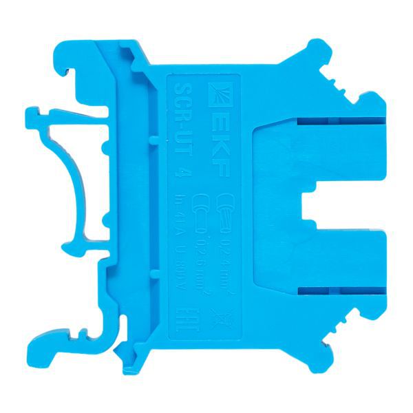  Колодка клеммная винтовая 4 UT син. EKF scr-ut-4-b фото в каталоге от BTSprom.by