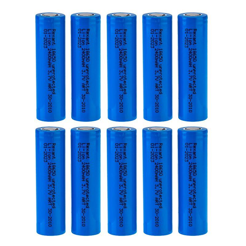  Аккумулятор Li-ion 18650 3.7В 2400мА.ч unprotected Rexant 30-2010 фото в каталоге от BTSprom.by