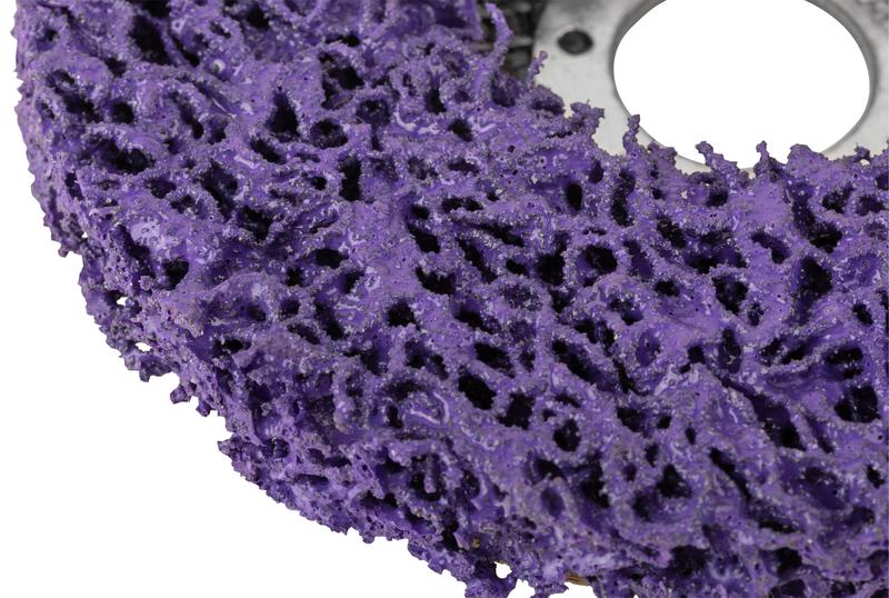  Диск зачистной полимерный посадочный диаметр 22.2мм 125мм фиолет. FIT 39614 фото в каталоге от BTSprom.by