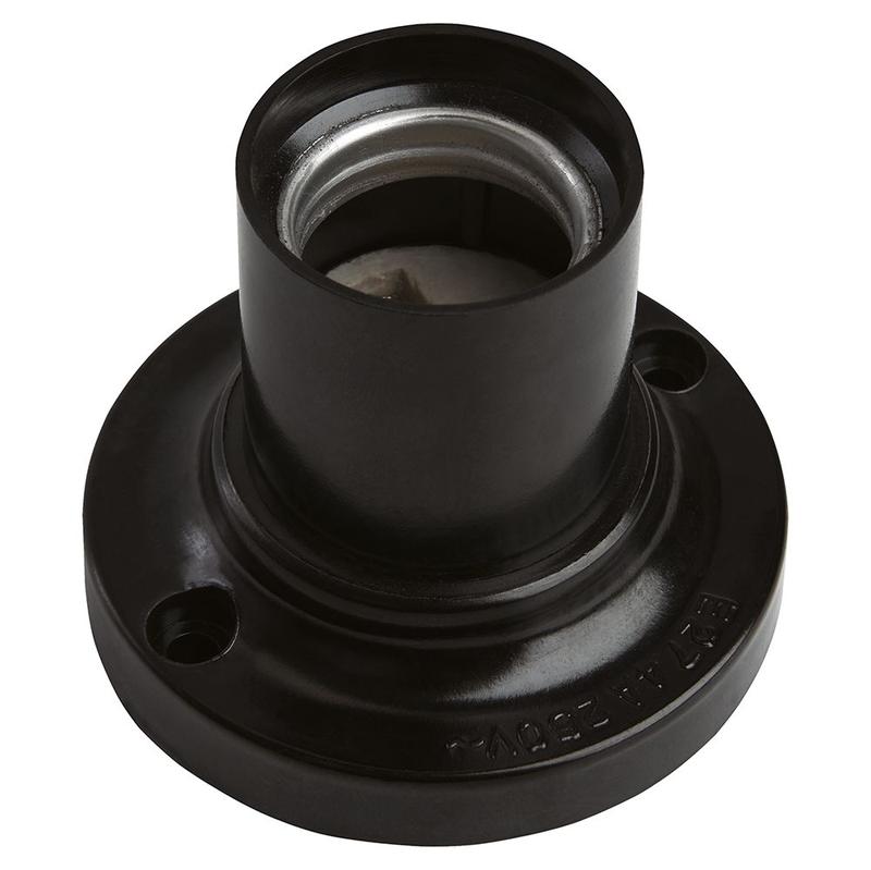 патрон е27 потолочный прямой 250в 4а карболит латунь черн. размер 71х55мм feron 41042 от BTSprom.by