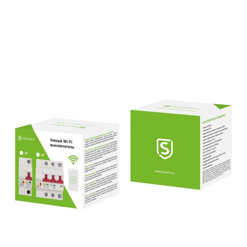  Выключатель автоматический Умный Wi-Fi 1P/25А SECURIC SEC-HV-125 фото в каталоге от BTSprom.by