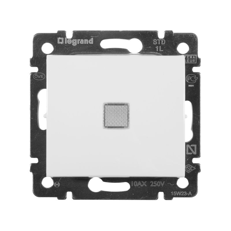  Выключатель 1-кл. СП Valena 10А IP31 250В с зел. индикацией механизм бел. IEK 774410 фото в каталоге от BTSprom.by