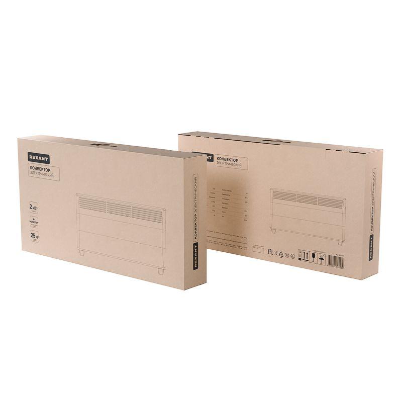  Конвектор электрический с механическим термостатом 2кВт Х-нагревательный элемент ножки Rexant 60-0117 фото в каталоге от BTSprom.by