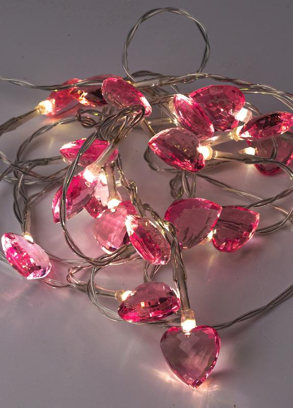 гирлянда светодиодная "сердечки 3d" 20led 2.5х1х2.3см 1.9+0.5м роз. прозр. акрил тепл. бел. космос koc_gir-b111 от BTSprom.by