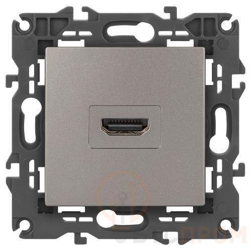 Розетка 1-м СП Elegance 14-3114-16 HDMI титан Эра Б0065778 фото в каталоге от BTSprom.by  Розетка 1-м СП Elegance 14-3114-16 HDMI титан Эра Б0065778 фото в каталоге от BTSprom.by