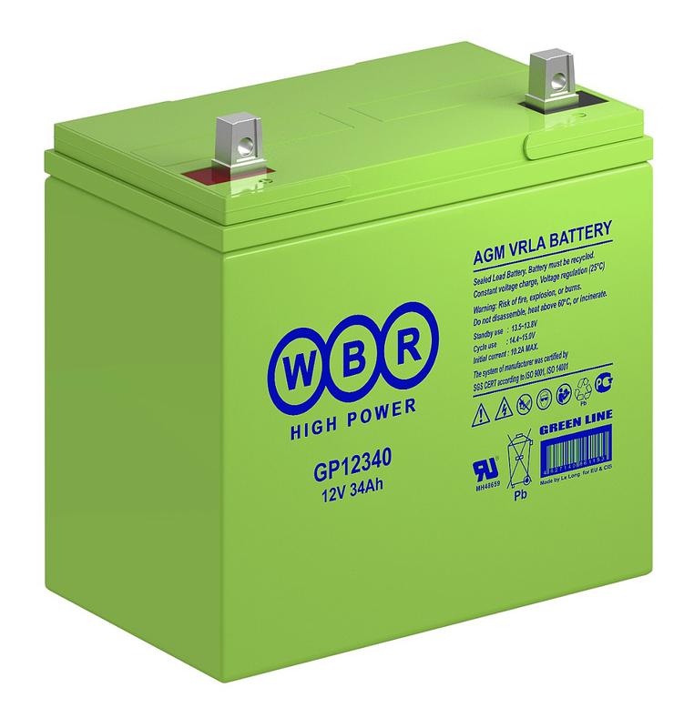  Аккумулятор 12В 34А.ч WBR GP12340 WBR фото в каталоге от BTSprom.by