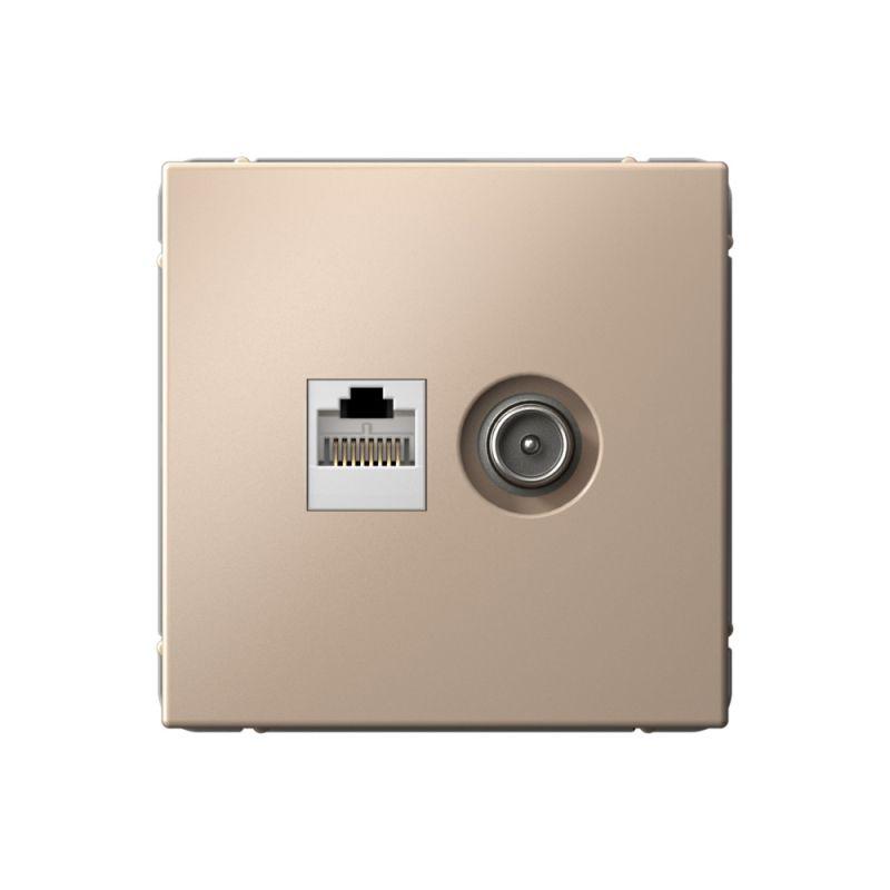 розетка компьютерная + телевизионная 2-м artgallery rj45 + tv кат.5e песочн. se gal001289 от BTSprom.by