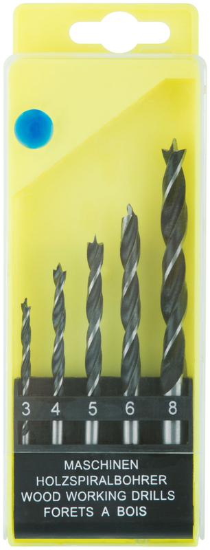  Набор сверл по дереву пластиковый бокс 5шт (3-4-5-6-8мм) FIT 36104 фото в каталоге от BTSprom.by