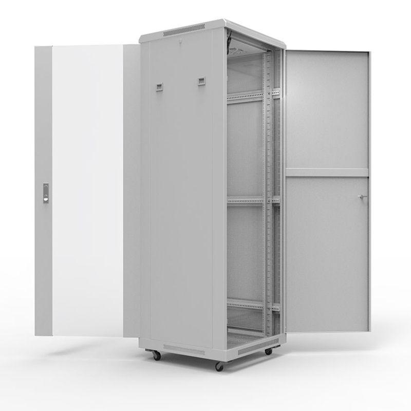 шкаф напольный 19дюйм standart 47u 800х800мм передняя дверь стекло задняя дверь метал. ral7035 rexant 04-2302 от BTSprom.by