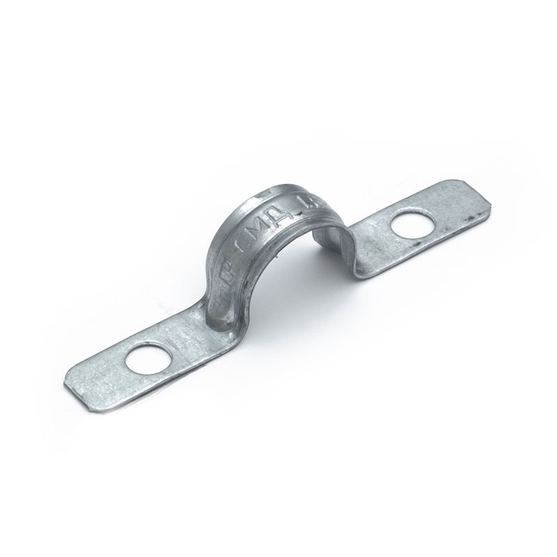 скоба крепежная двухлапковая усиленная противопожарная смду d16-17мм метал. отв. d 6.5мм (уп.100шт) промрукав pr13.02436 от BTSprom.by