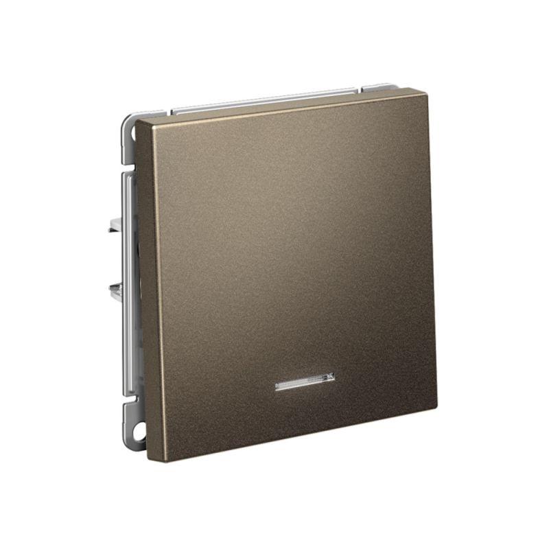  Выключатель 1-кл. ArtGallery (сх. 1а) 10AX с подсветкой механизм мокко SE GAL000613 фото в каталоге от BTSprom.by