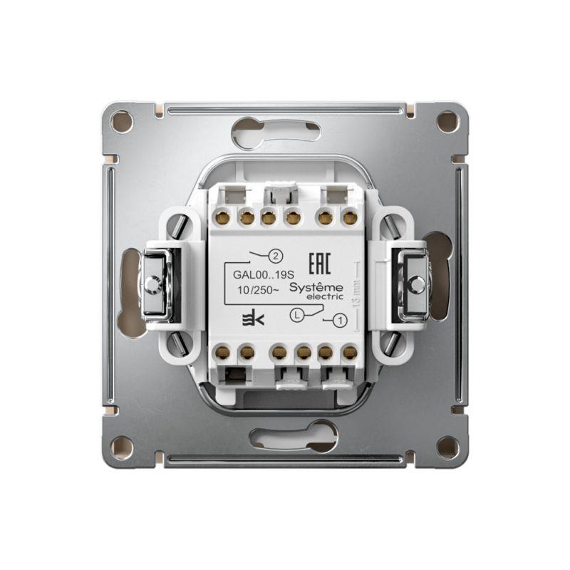  Выключатель для жалюзи 2-кл. ArtGallery 2х (сх. 4) 10А быстрозажим. клем. механизм песочн. SE GAL001219S фото в каталоге от BTSprom.by