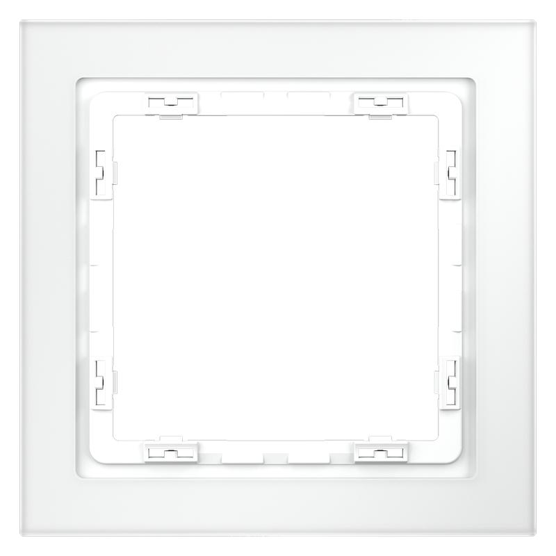 рамка 1-м s70 стеклян. бел. матов. voltum vls110102 от BTSprom.by