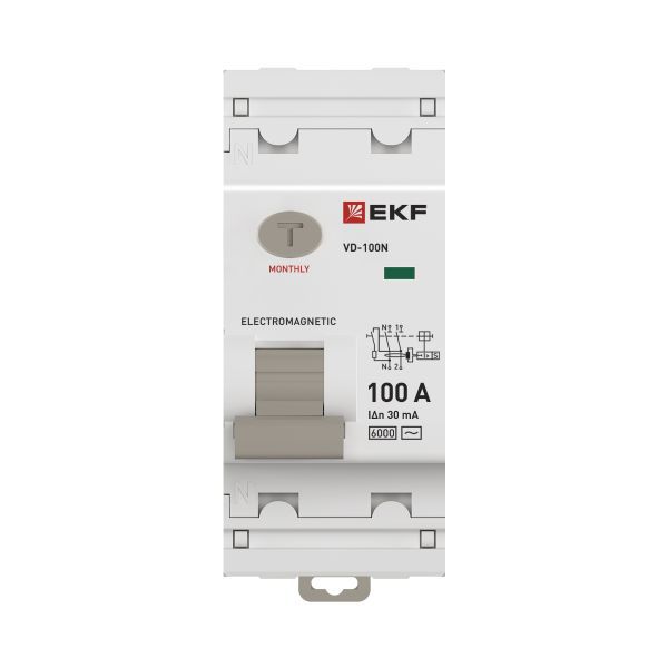  Выключатель дифференциального тока 2п 100А 30мА тип AC 6кА ВД-100N электромех. PROxima EKF E1026M10030 фото в каталоге от BTSprom.by