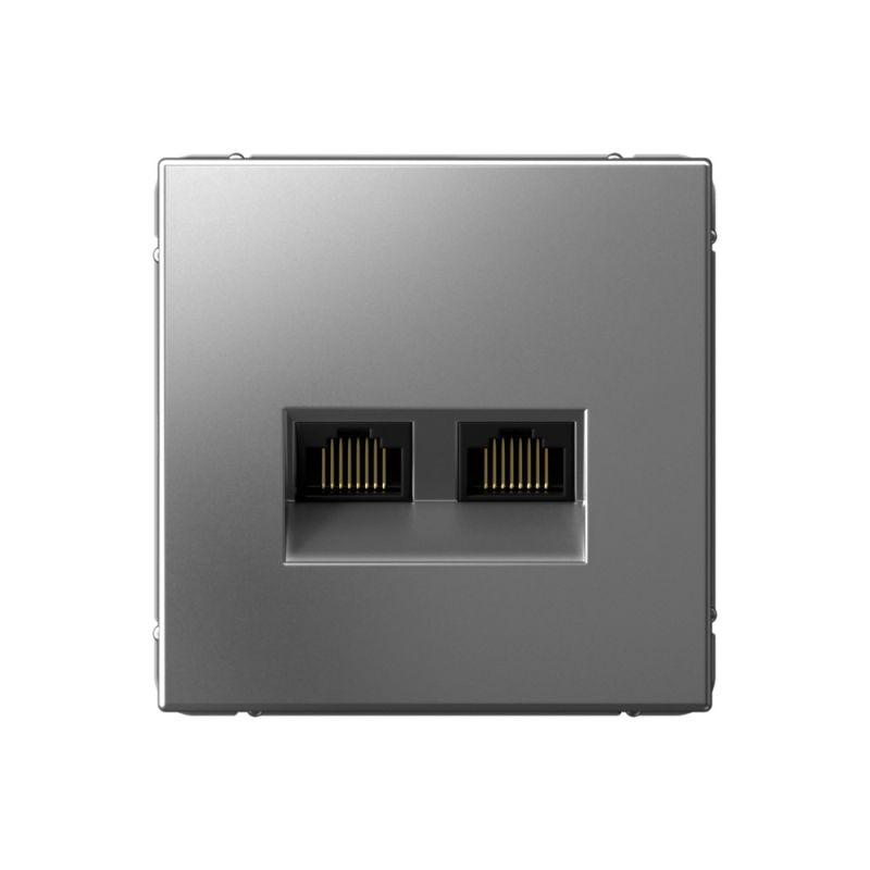 розетка двойная компьютерная artgallery rj45+rj45 кат. 6a механизм сталь se gal000988 от BTSprom.by