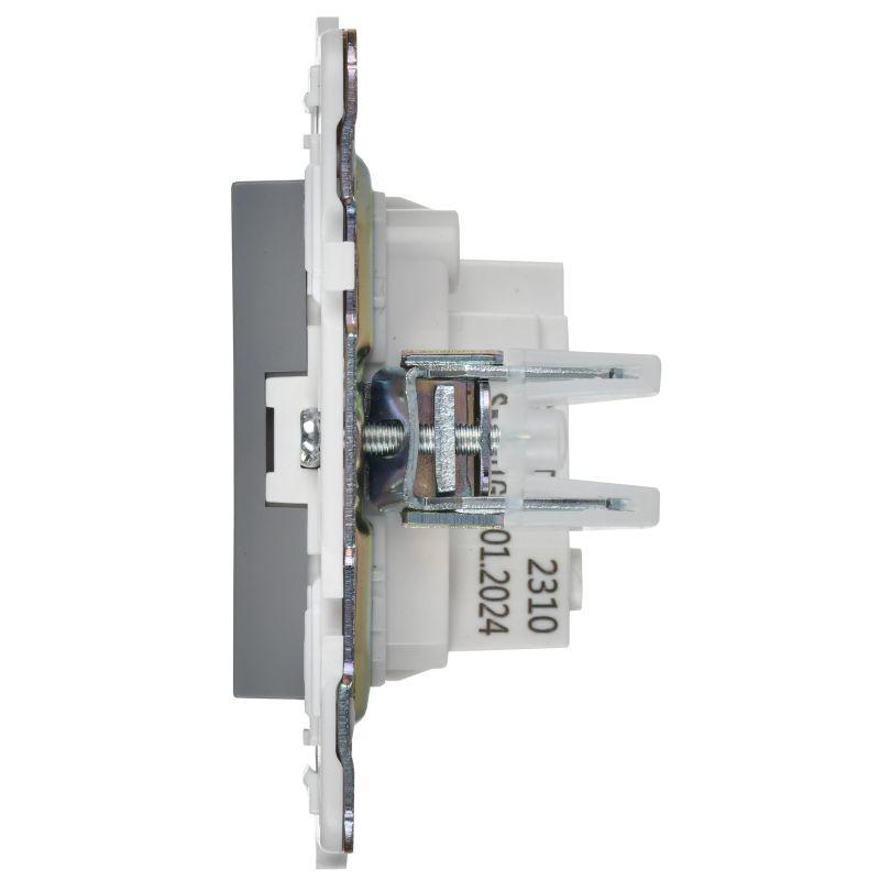  Розетка SKANDY 10А без заземл. защ. шторки SK-R01Gr сер. IEK SK-R13-10-K03 фото в каталоге от BTSprom.by