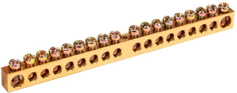 шина pen "земля-ноль" 8х12мм 18/1 (18групп/крепеж по центру) iek ynn20-18-100 от BTSprom.by