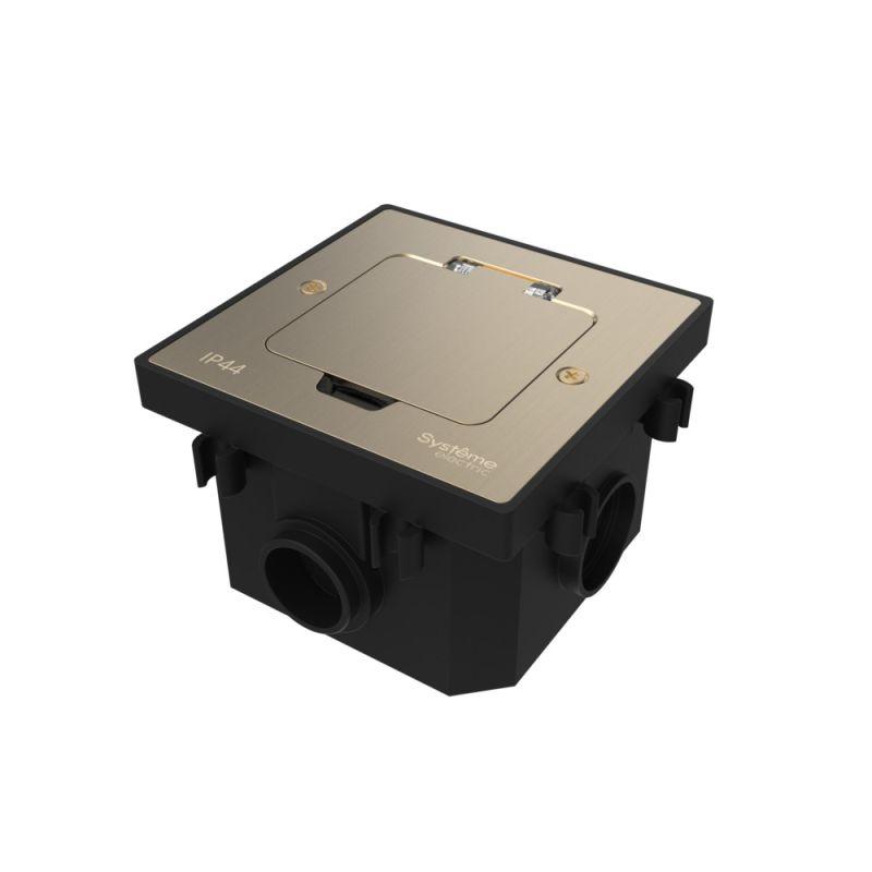 лючок multidesk mdk20 на 2мод. ip44 с монтажной коробкой для бетонных полов никель se mdk20202nc от BTSprom.by
