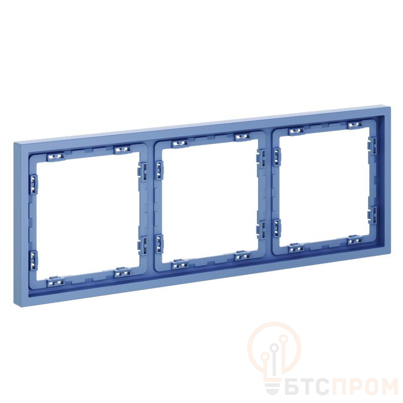  Рамка пластиковая Voltum S70 на 3 поста деним Voltum VLS100315 фото в каталоге от BTSprom.by