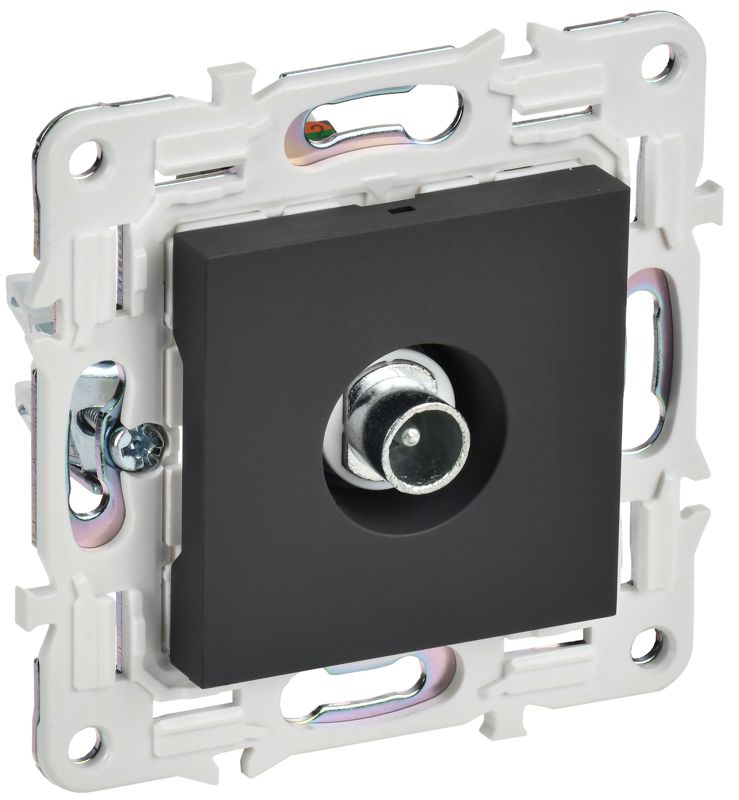 розетка телевизионная проходная tv skandy sk-a17g графит iek sk-a10-p-k53 от BTSprom.by