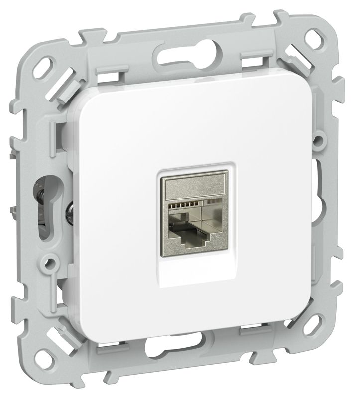 розетка компьютерная сп flite рк6-1-1-флб rj45 кат.6 stp механизм бел. iek fi-k11-2-k01 от BTSprom.by